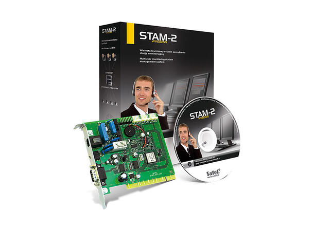 STAM-1PE kort (TCP/IP) STAM-2 software for 10 brukere